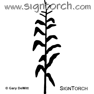 320x320 Cornstalk Graphic Corn Stalk 003 Vector Graphics Dxf Clip Art