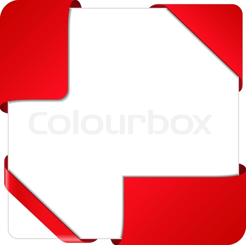 800x796 Red Vector Corner Ribbons Stock Vector Colourbox