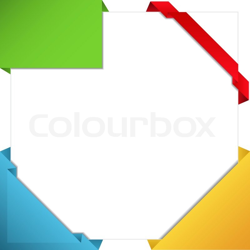 800x800 Vector Origami Corner Ribbons Stock Vector Colourbox