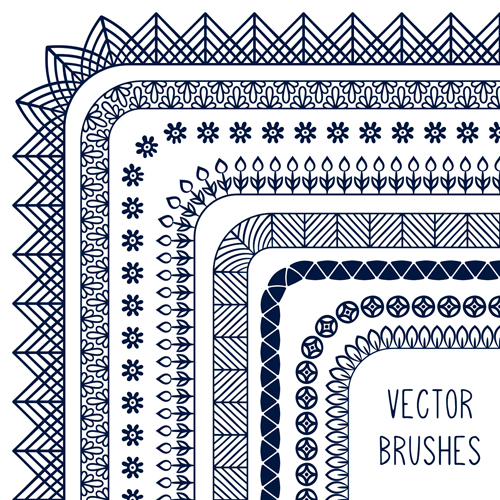 500x500 Line Corner Border Vector Material 06 Free Download