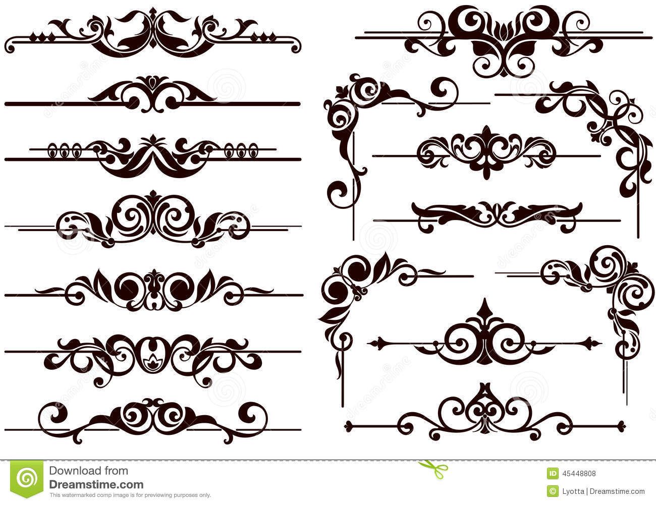 1300x1001 Vector Ornaments Frames, Corners, Borders