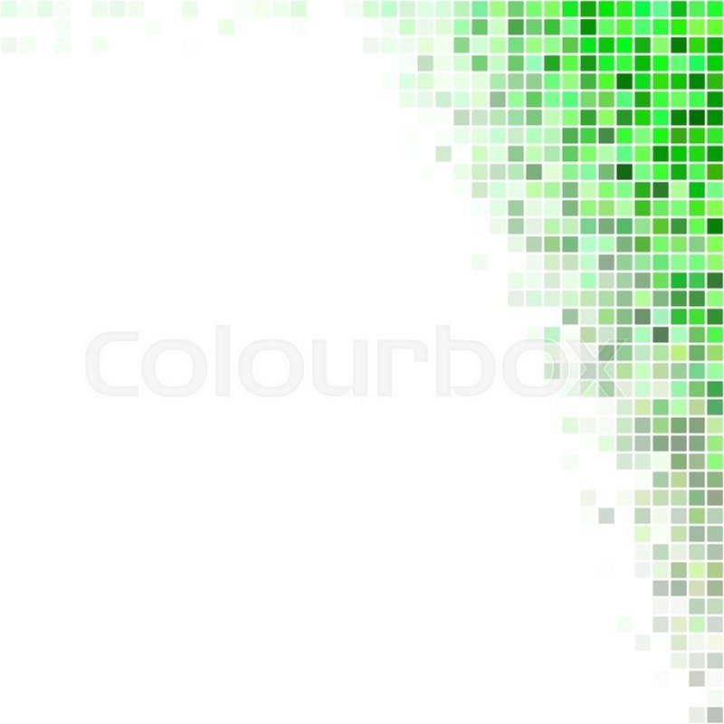 800x800 Green Square Mosaic Corner Design Background Vector Stock Vector