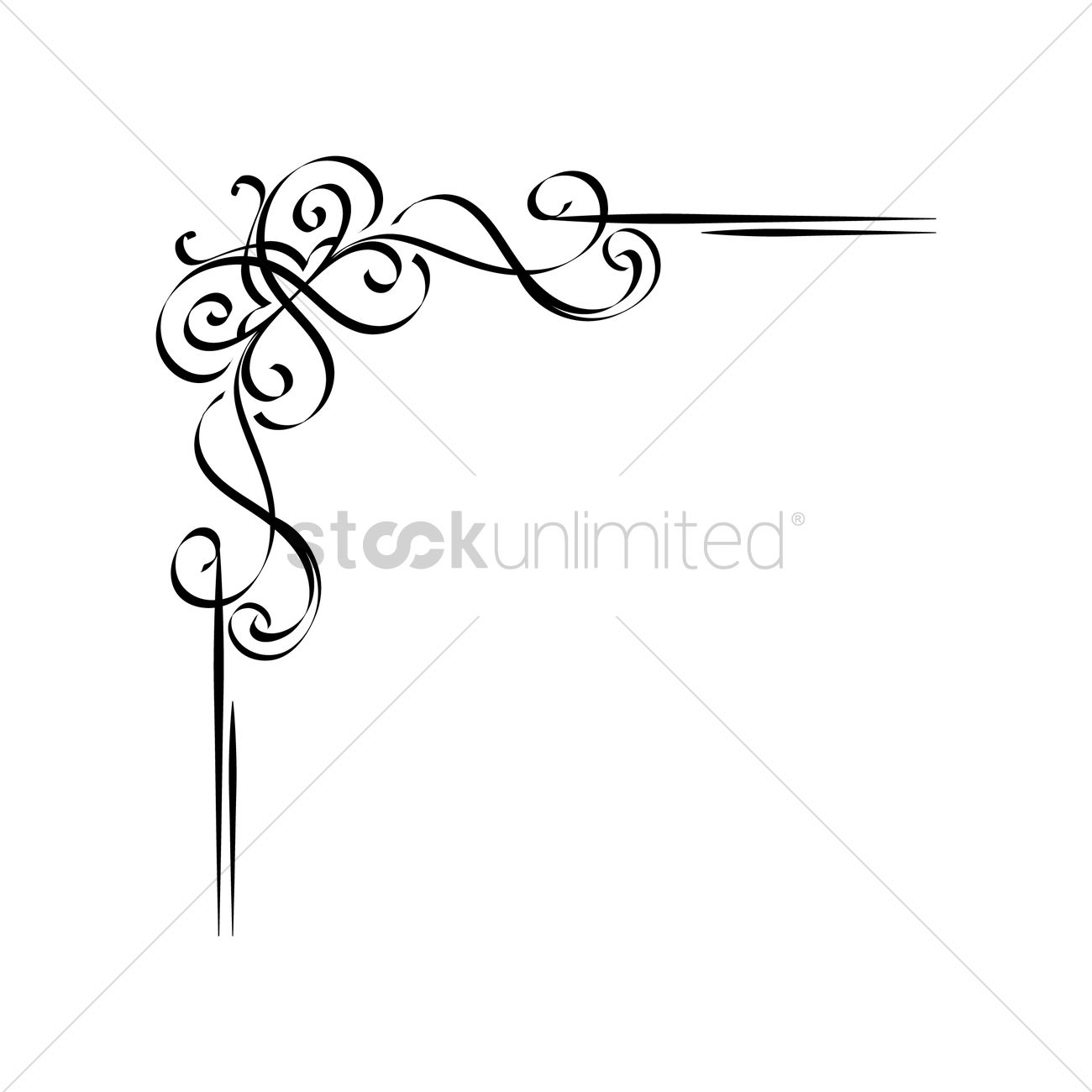 1300x1300 Corner Design Vector Image