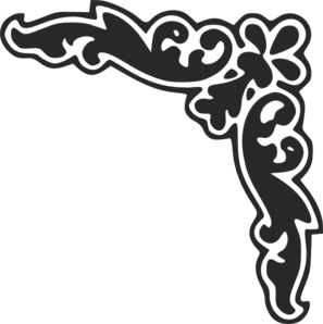 297x298 Decorative Corner Design Clip Art
