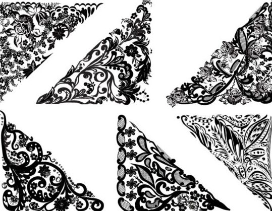 539x419 Corner Ornaments Floral Vector Free Download