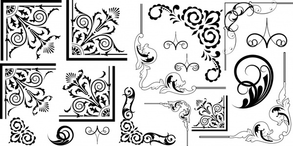 600x300 Floral Corner Vector Free Vector Download (8,914 Free Vector) For