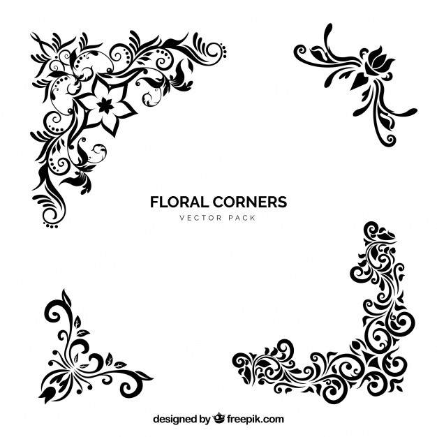 626x626 Vector Floral Corners Vector Free Download