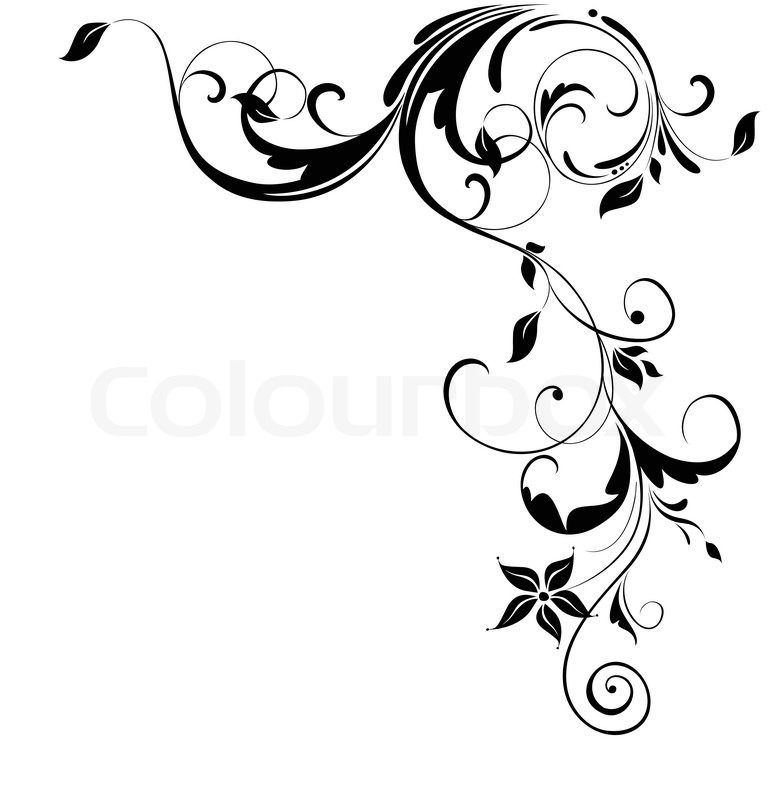 772x800 Vintage Floral Corner Stock Vector Colourbox