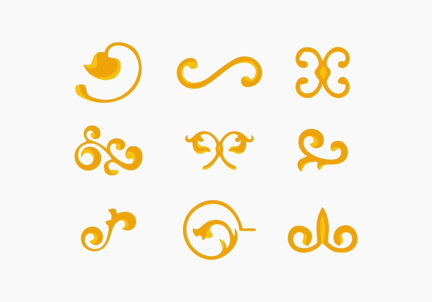 1400x980 Corner Flourishes Free Vector Art