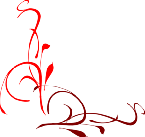 300x282 Corner Flourish Pink Clip Art