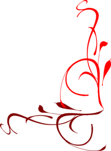 219x298 Corner Flourish Red Clip Art
