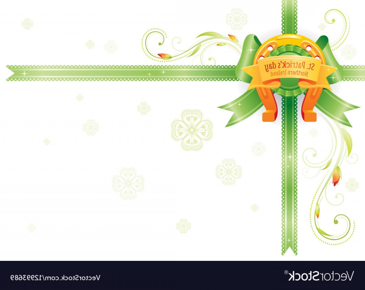 1200x955 Golden Lucky Horseshoe Corner Ribbon Bow Vector Shopatcloth