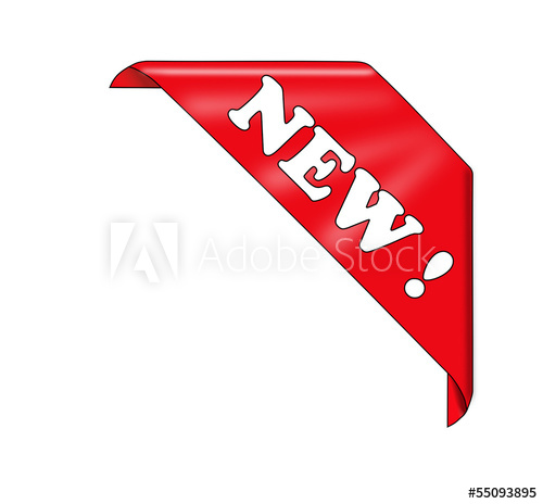 500x464 Red New Corner Ribbon