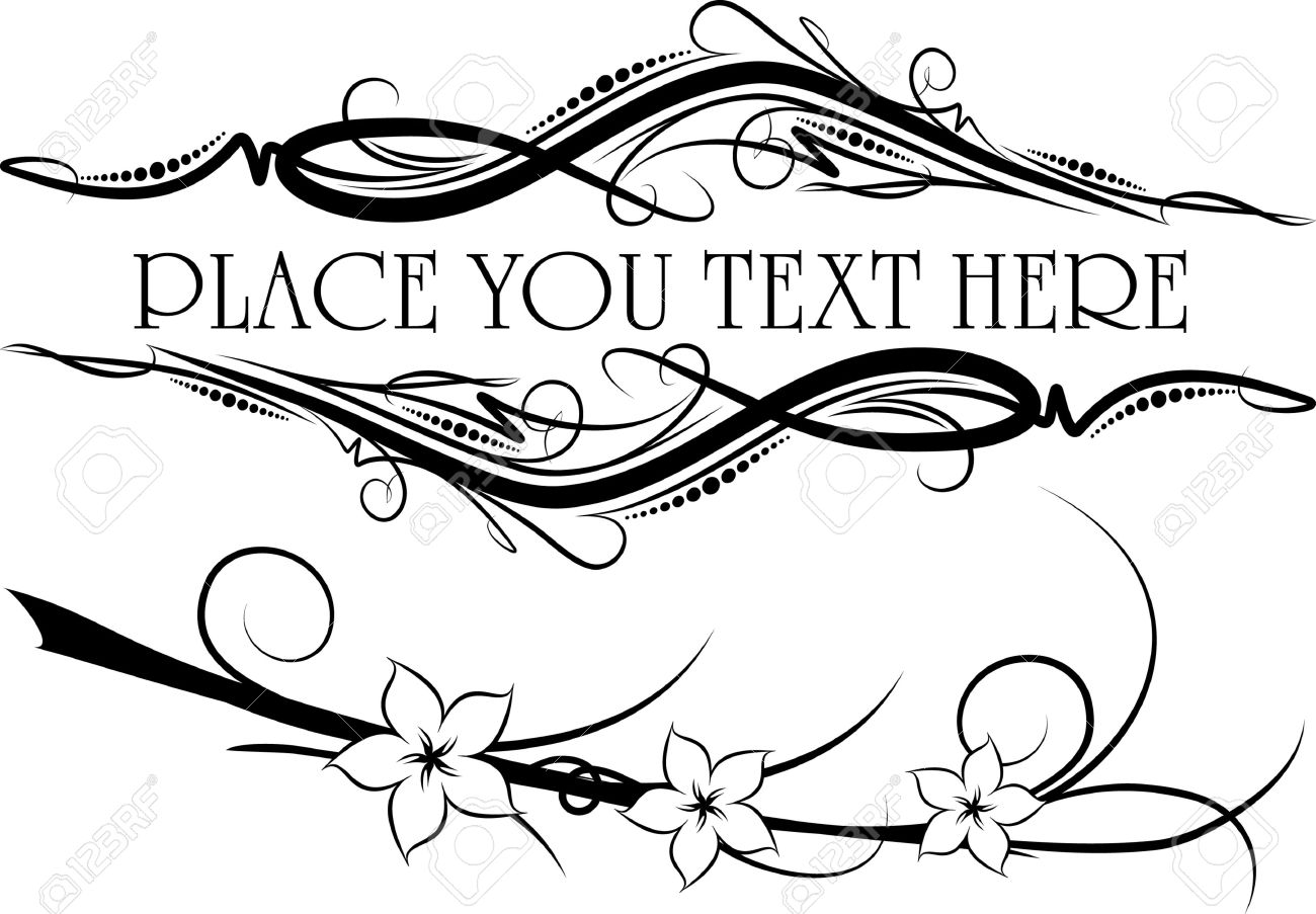 1300x903 Elegant Tets Frames Stock Vector Floral Corner Swirl