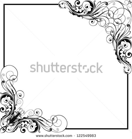 449x470 20 Vector Corner Swirls Images