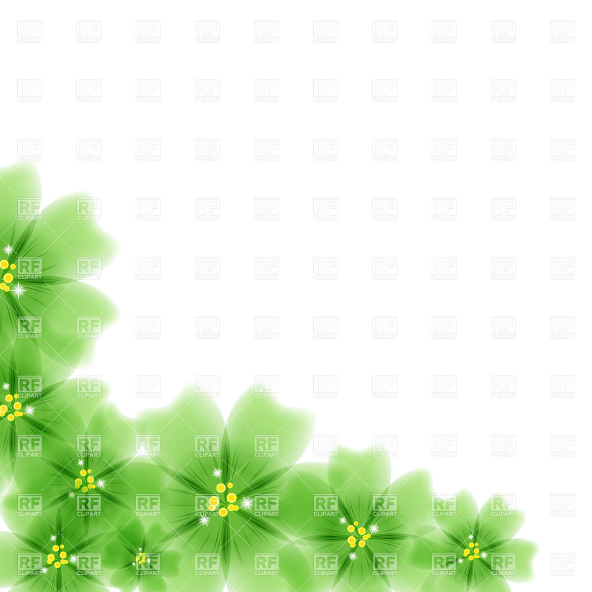 1200x1200 Green Flowers