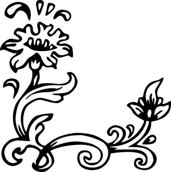 568x570 Swirl Corner Vector