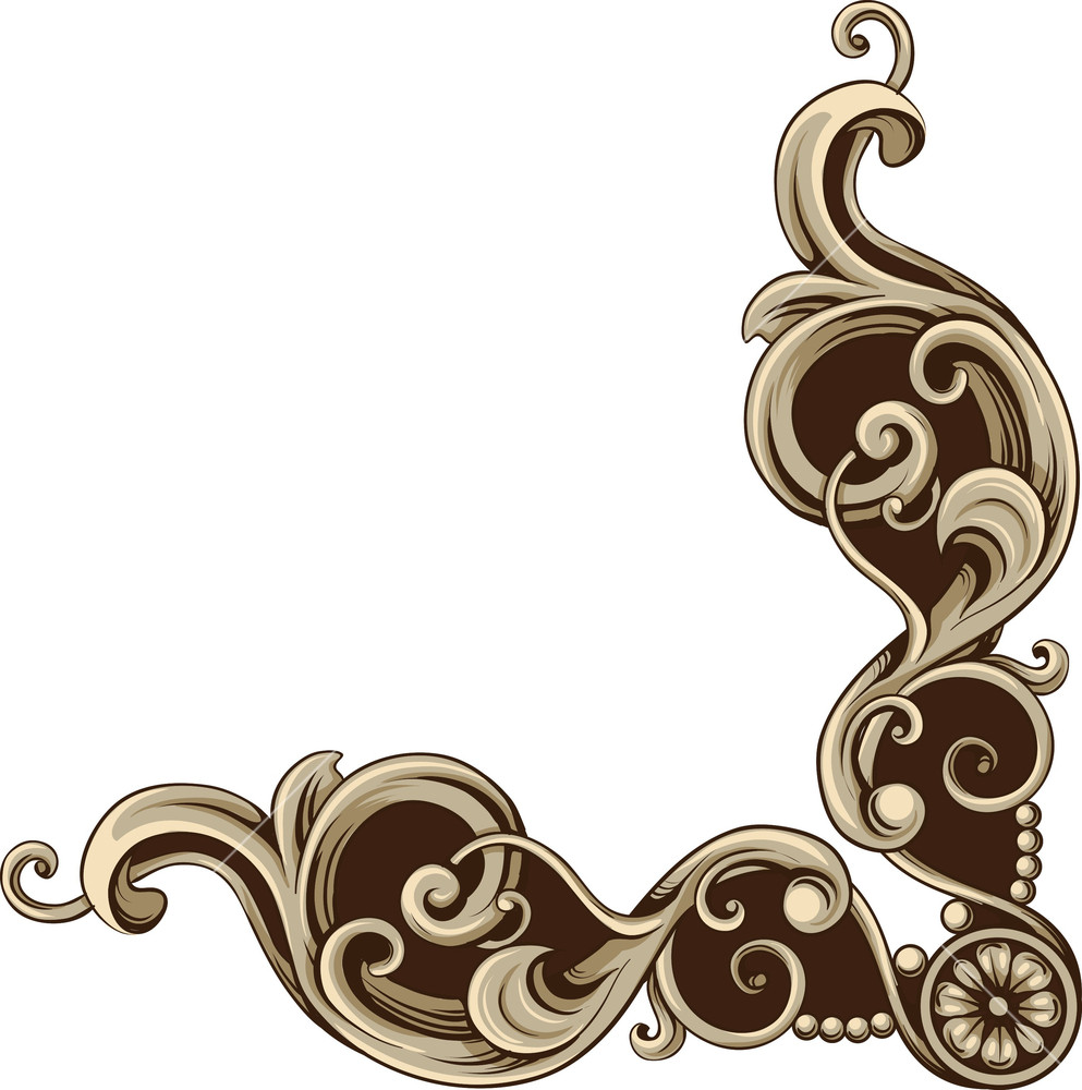 993x1000 Corner Vector Element Royalty Free Stock Image