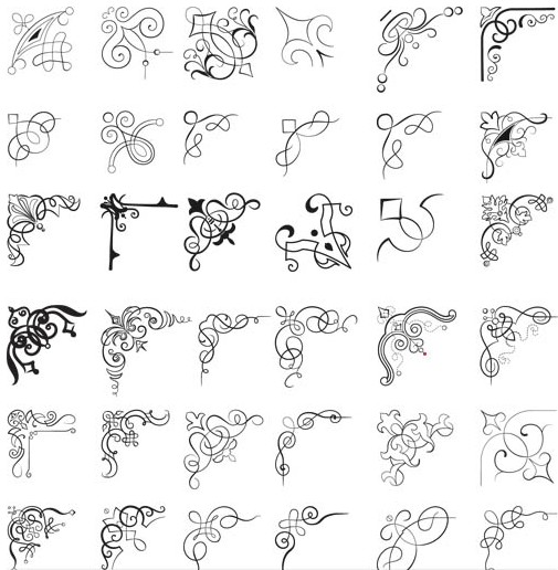 505x516 Ornamental Corners Vector Ai Format Free Vector Download