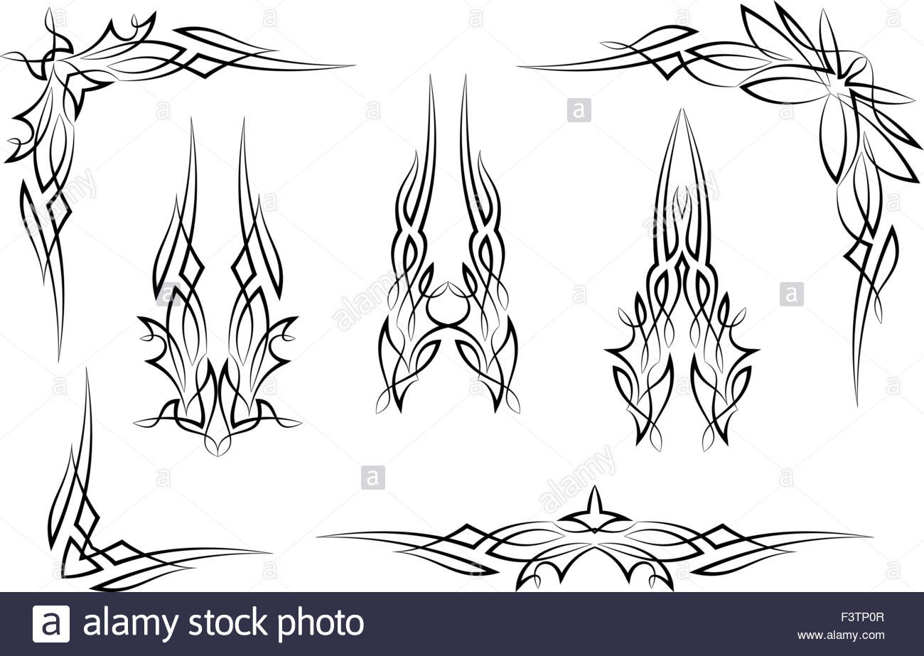 1300x923 Pinstripe Graphics Corner Border Vinyl Ready Vector Art F3tp0r 4