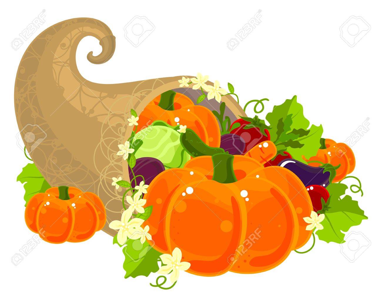1300x1046 Cornucopia Clipart Vector