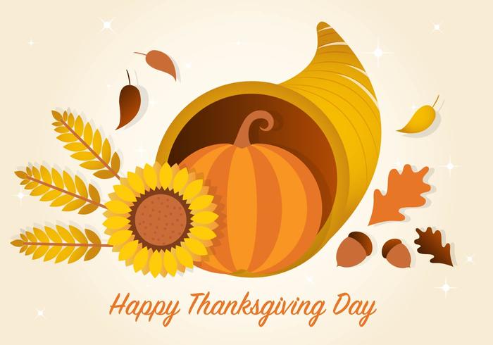 700x490 Thanksgiving Cornucopia Vector Background