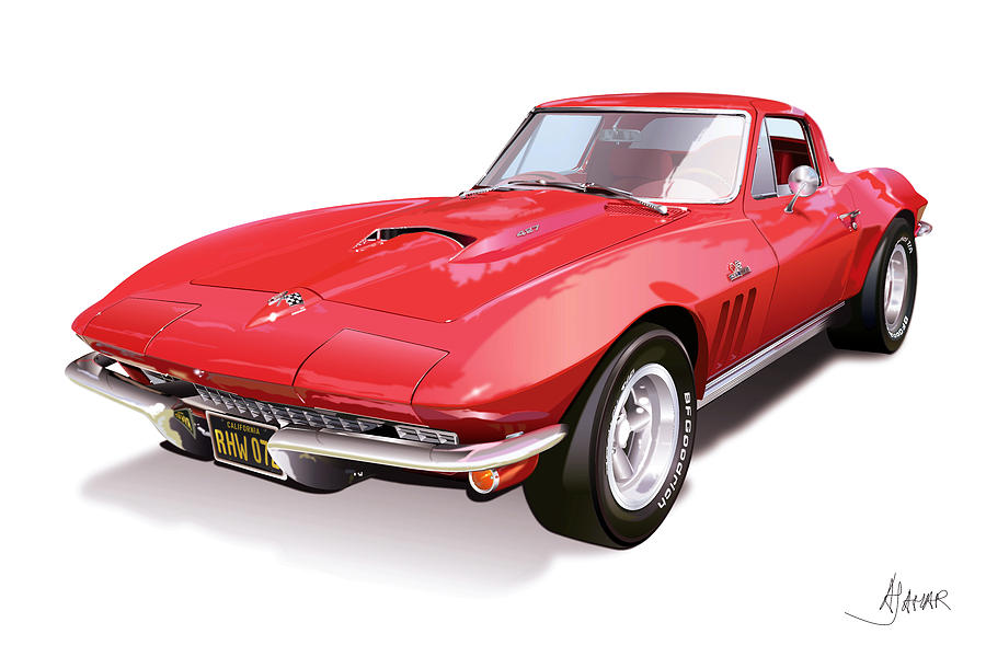 900x600 Corvette Digital Art By Alain Jamar
