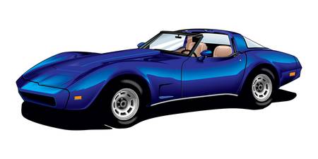 450x225 Stunning Corvette Vector Digital Artwork For Sale On Fine Art Prints