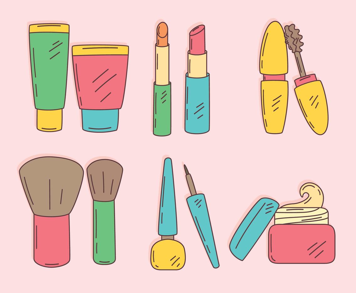 1136x936 Hand Drawn Woman Cosmetic Vector Vector Art Amp Graphics