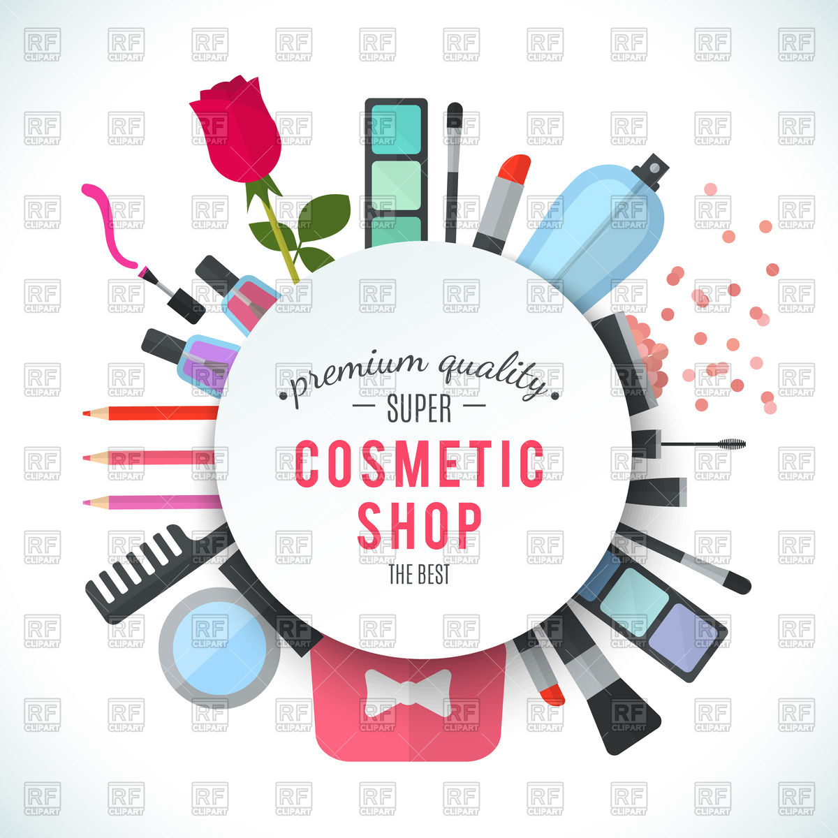 1200x1200 Professional Quality Cosmetics Shop Stylish Design Vector Image