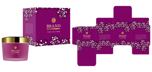 500x238 Purple Package Box With Cosmetic Vector Free Download
