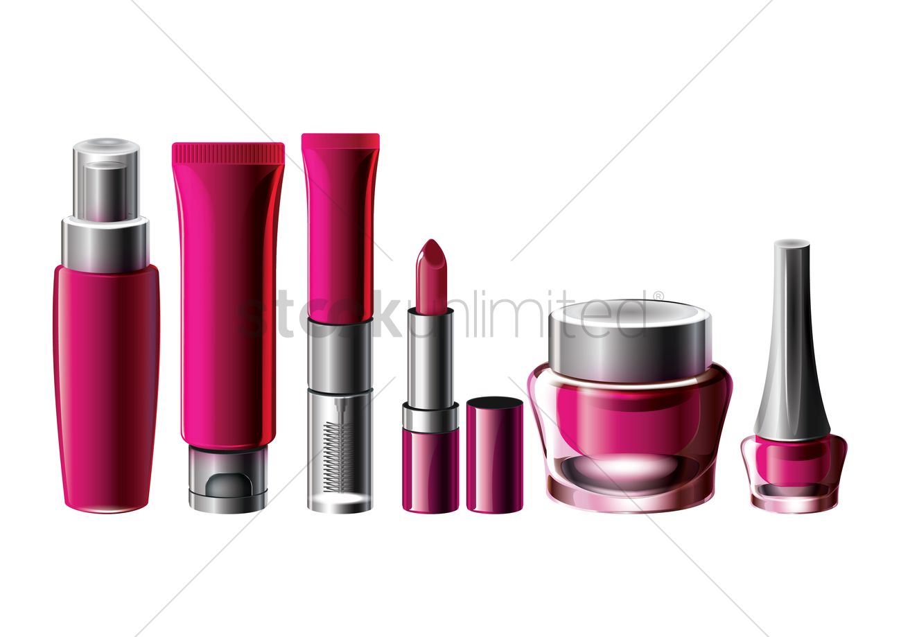 1300x919 Set Of Cosmetics Vector Image