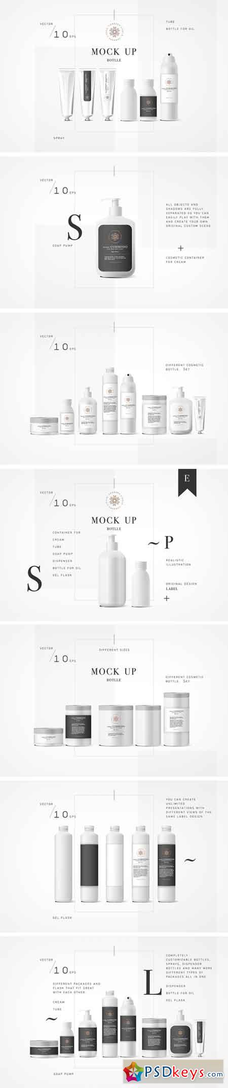 450x2144 Cosmetic Vector Mockup Bottle 1188669 Free Download Photoshop