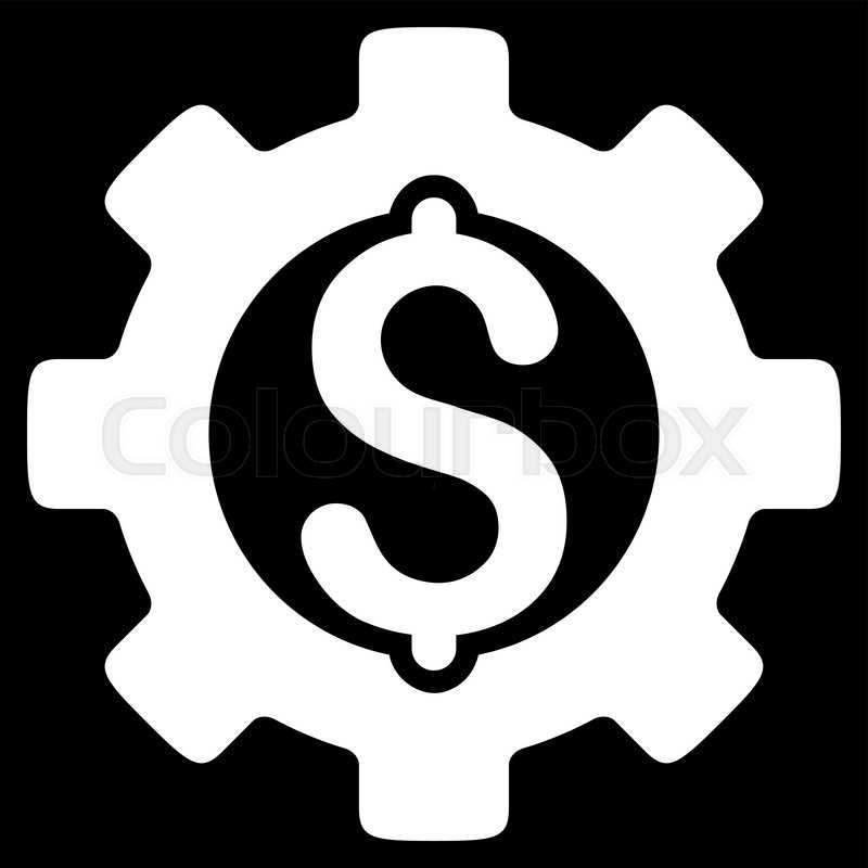 800x800 Development Cost Vector Icon. Style Is Flat Symbol, White Color