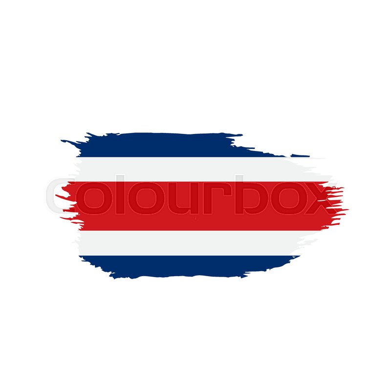 800x800 Costa Rica Flag, Vector Illustration On A White Background Stock