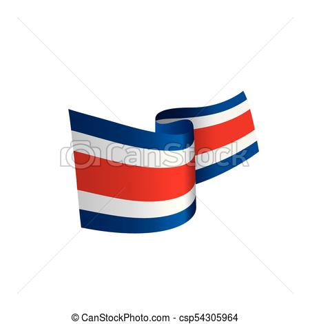 450x470 Costa Rica Flag, Vector Illustration On A White Background Clip
