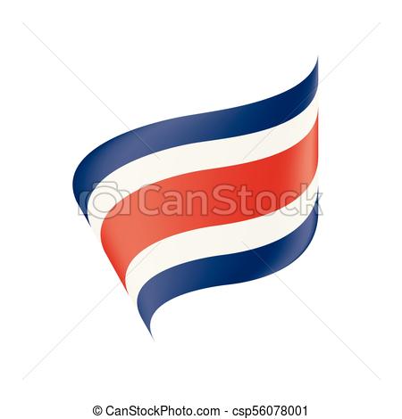 450x470 Costa Rica Flag, Vector Illustration On A White Background Vector