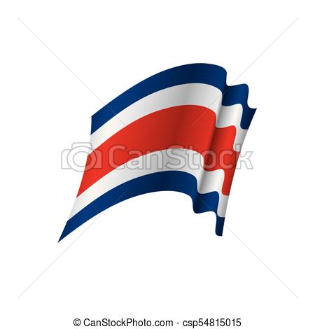 450x470 Costa Rica Flag, Vector Illustration On A White Background.