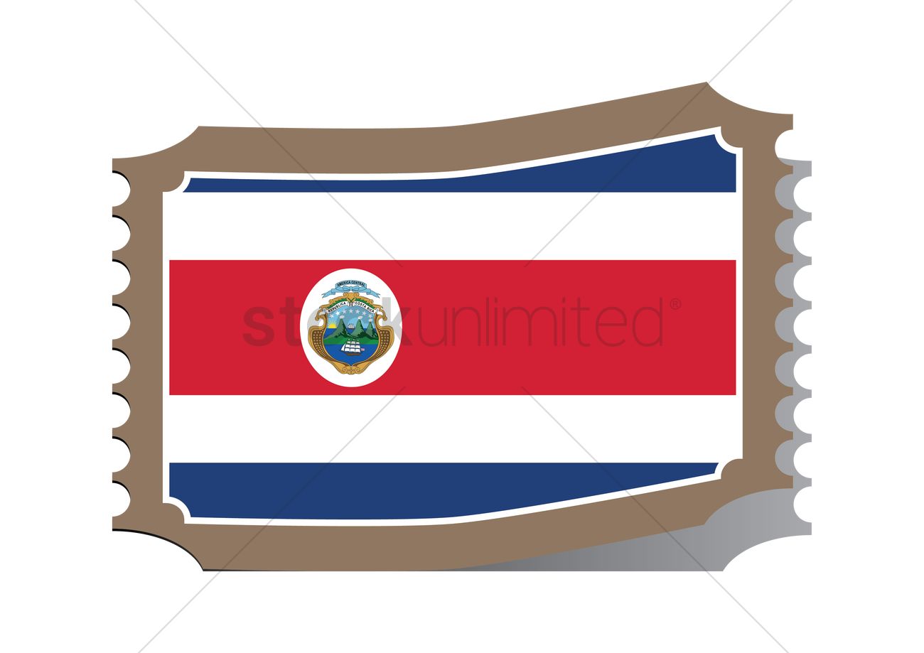1300x919 Costa Rica Flag Vector Image