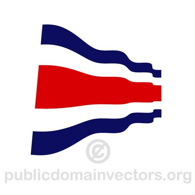 660x660 Wavy Flag Of Costa Rica