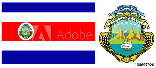 500x219 Costa Rica Flag Vector