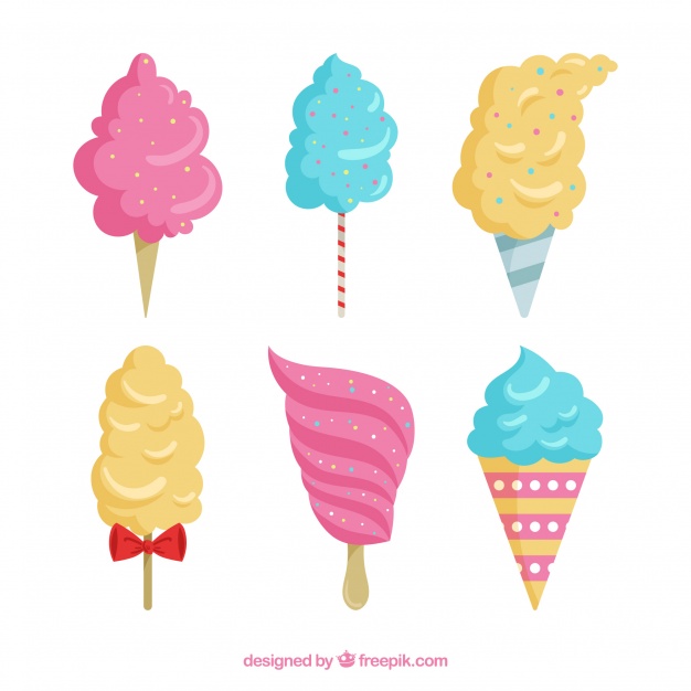 626x626 Delicious Variety Of Cotton Candy Vector Free Download