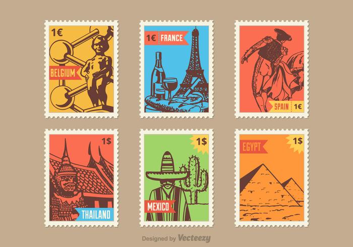 700x490 Country Vector Stamps