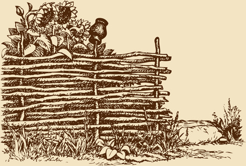 490x331 Drawing Landscape Countryside Vector Set Free Vector In