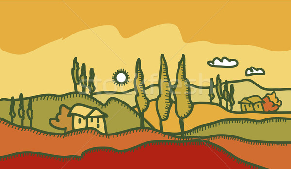 600x348 Tuscany Countryside Vector Illustration G P (Galyna) ( 1568035