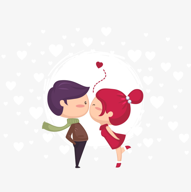 650x651 Lovely Couple Kissing Vector Material, Kiss, Lovely, Lovers Png