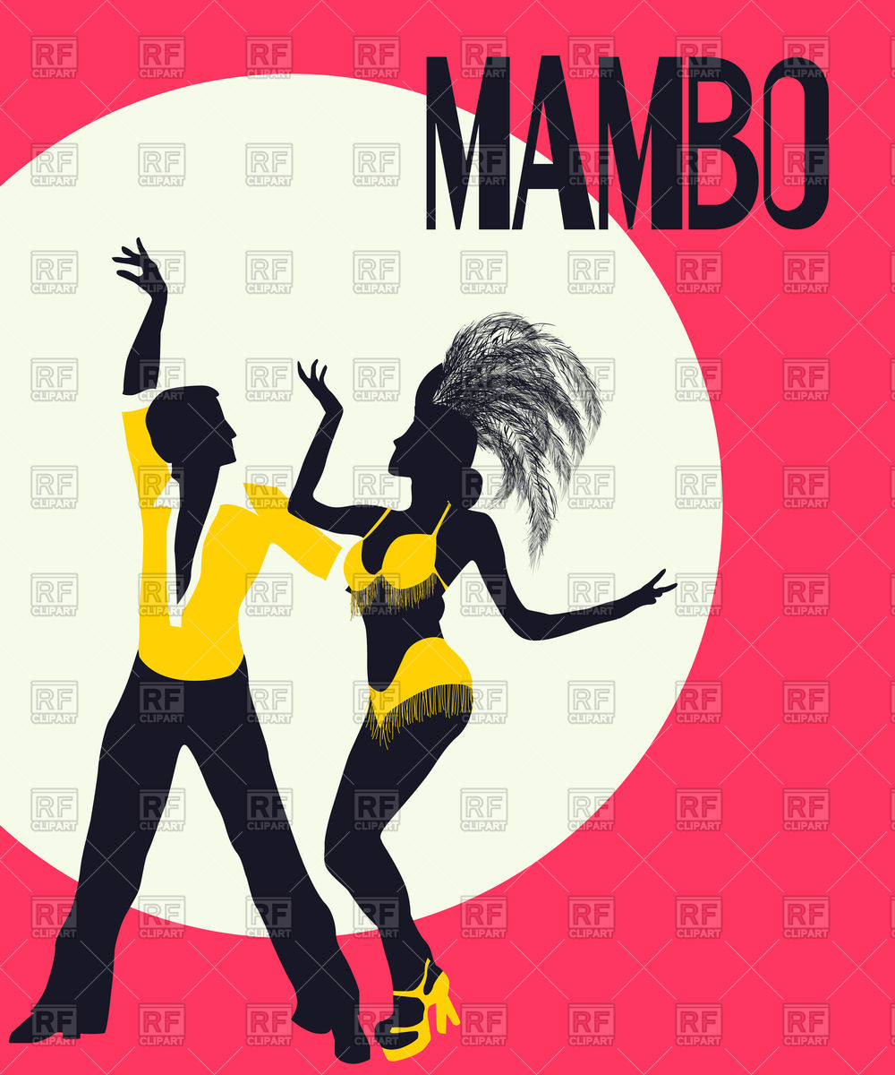 1000x1200 Mambo Poster With Dancing Couple Vector Image Vector Artwork Of