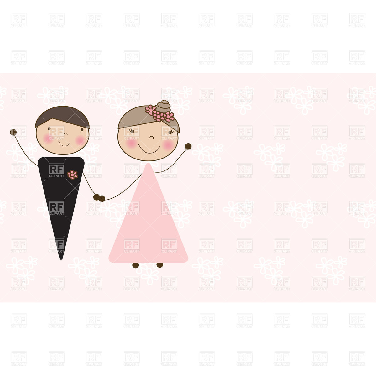 1200x1200 Cartoon Wedding Couple Vector Image Vector Artwork Of People