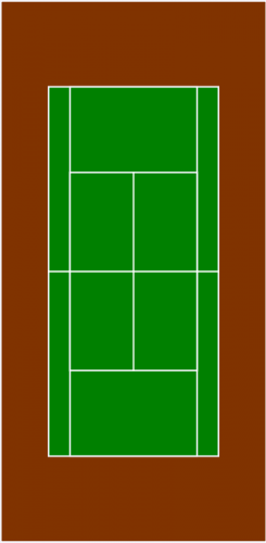 245x500 Tennis Court Vector Illustration Public Domain Vectors Knk