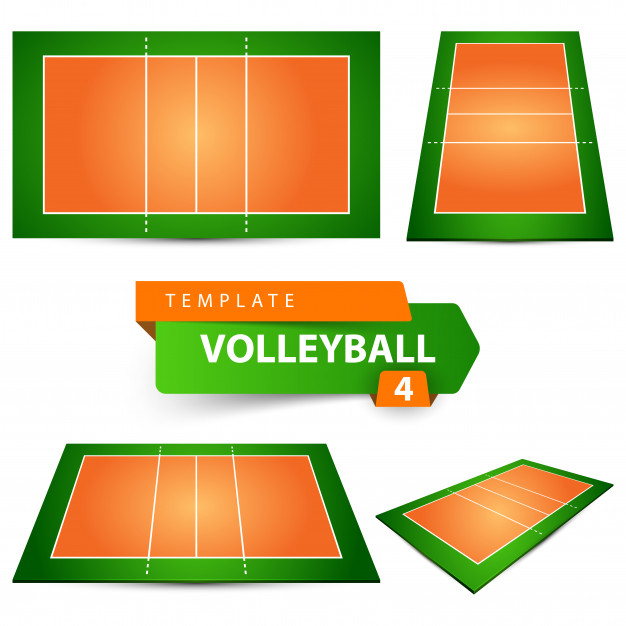 626x626 Volleyball Court Vector Premium Download